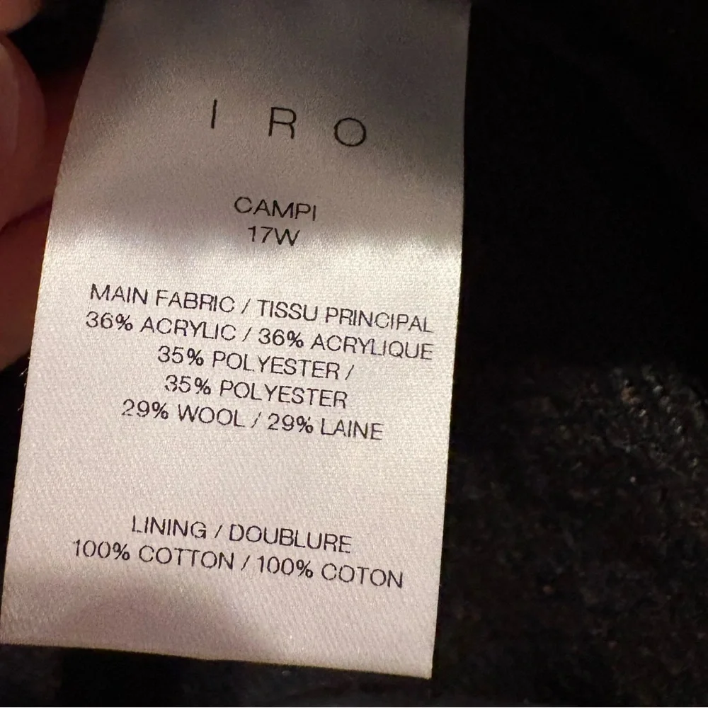 NWOT IRO Black and Brown Open Front Cardigan