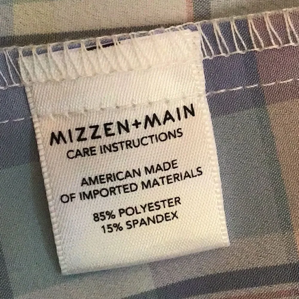 Mizzen + Main Leeward Collection Pastel Plaid Standard Fit Button Down Shirt