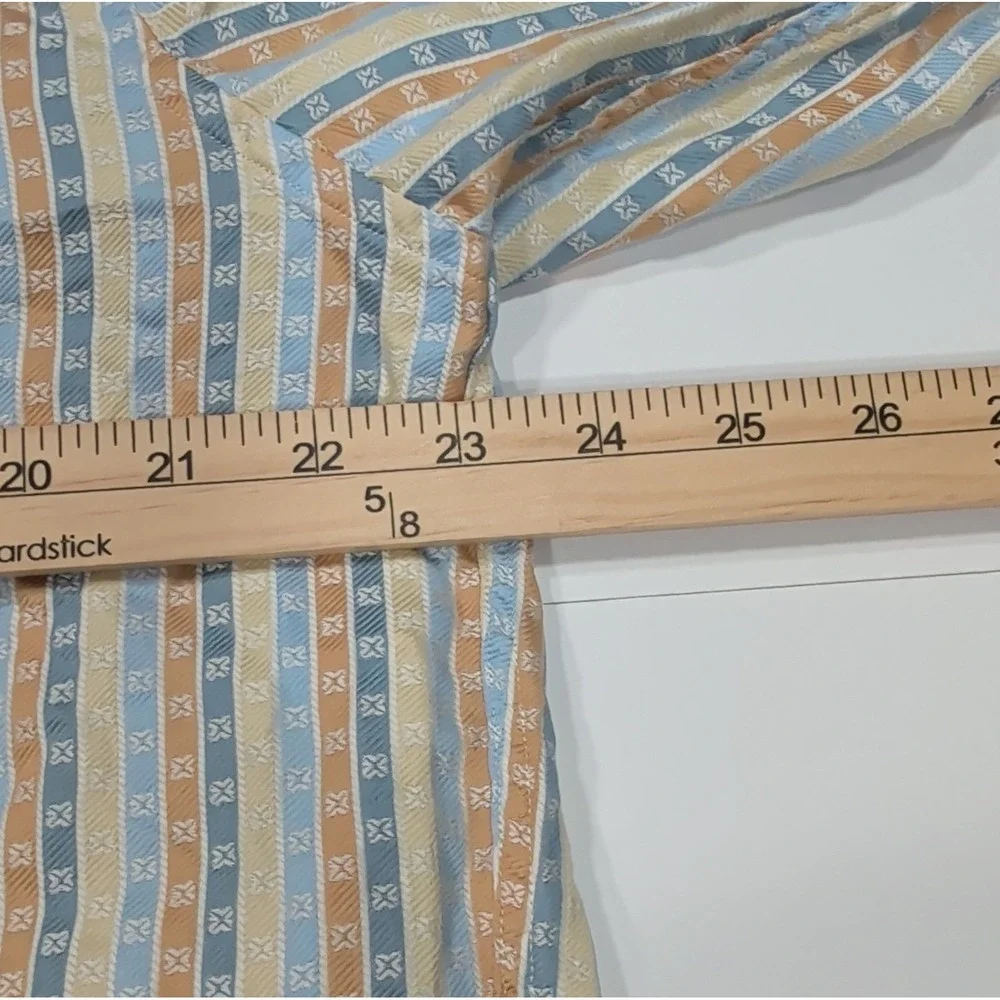 Ermenegildo Zegna Mens XL Striped Long Sleeve Shirt Cotton Made In Italy Luxury