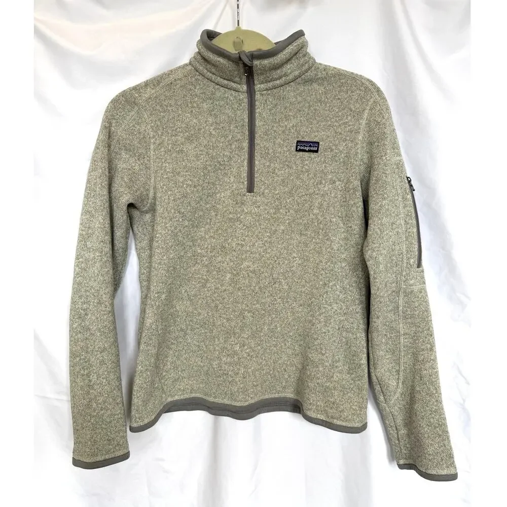 Patagonia Better Sweater 1/4 Quarter Zip Fleece Pullover, Heather Grey, Small