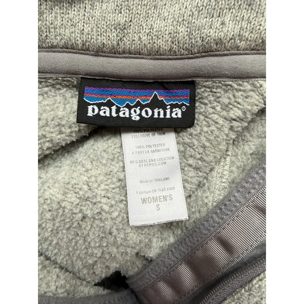 Patagonia Better Sweater 1/4 Quarter Zip Fleece Pullover, Heather Grey, Small