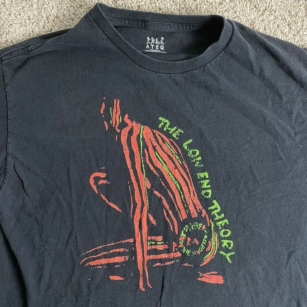 A Tribe Called Quest The Low End Theory T Shirt Men's Sz L Black Music Tee Neon