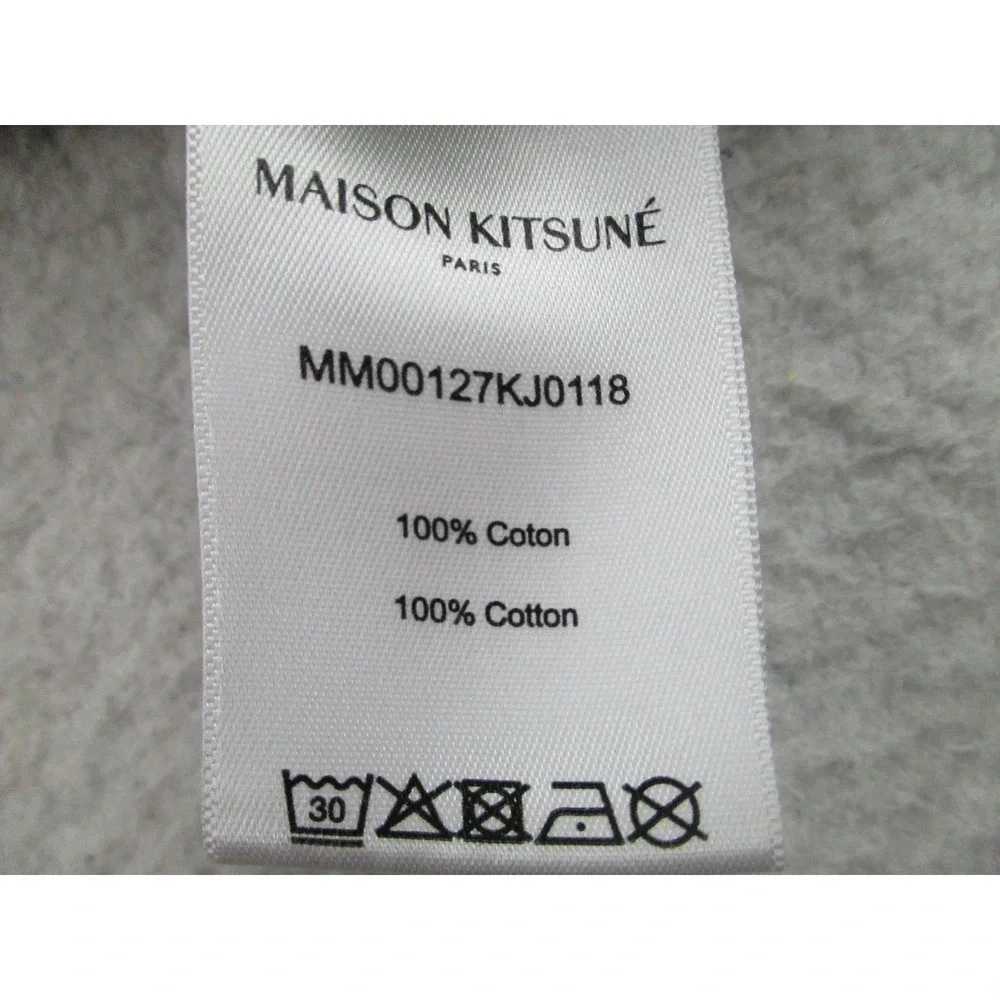 Maison Kitsune Shirt Mens Large Green Fox Head‎ Embroidery Casual Portugal Tee