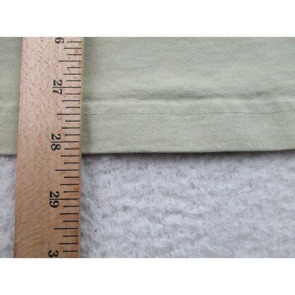 Maison Kitsune Shirt Mens Large Green Fox Head‎ Embroidery Casual Portugal Tee