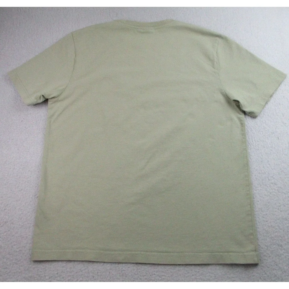 Maison Kitsune Shirt Mens Large Green Fox Head‎ Embroidery Casual Portugal Tee