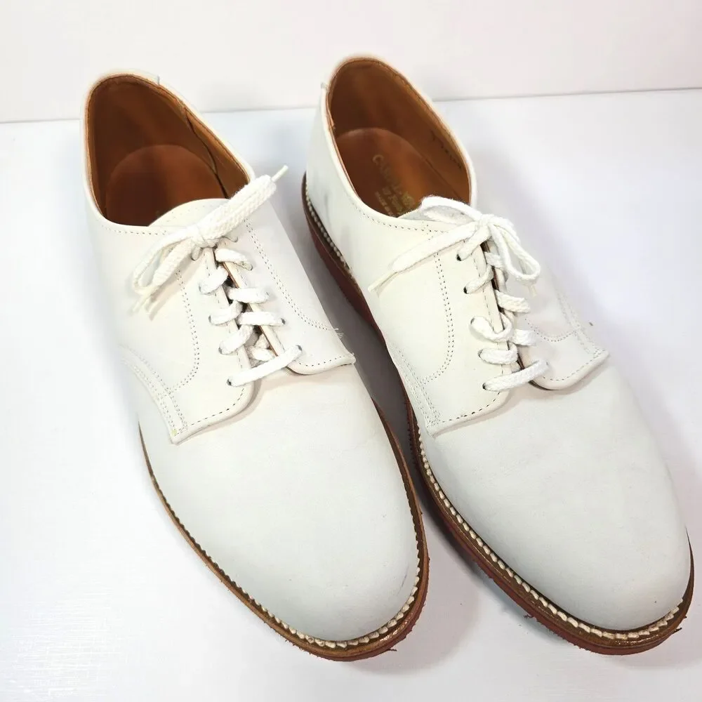 FootJoy Casual Walkers Men's 8.5 D White Nubuck Shoes Made USA Vibram Sole 78154
