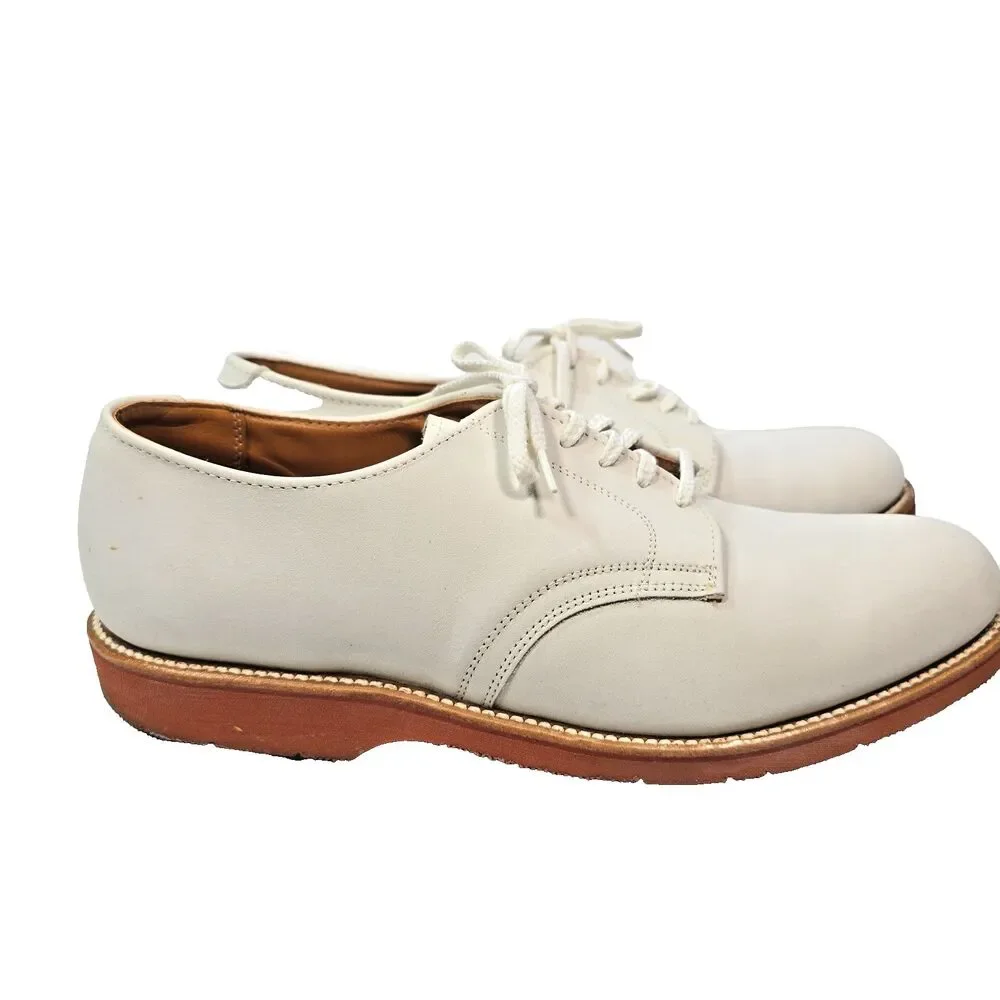 FootJoy Casual Walkers Men's 8.5 D White Nubuck Shoes Made USA Vibram Sole 78154