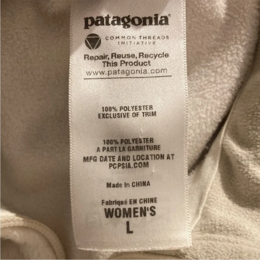 ⛱️🔥Patagonia - Ivory 1/4 Zip Fleece Pullover - L