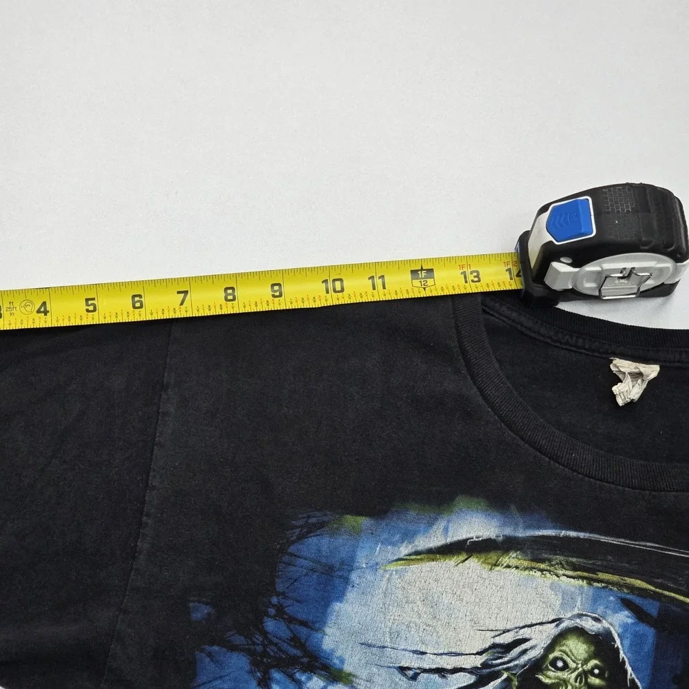 Alstyle Grim Reaper Graphic T-Shirt Mens Large Black Gothic Horror Scythe Tee