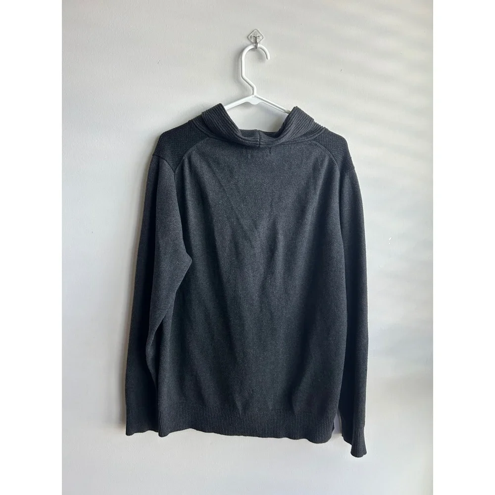Marc Anthony Charcoal Grey Shawl Collar Sweater Mens XL