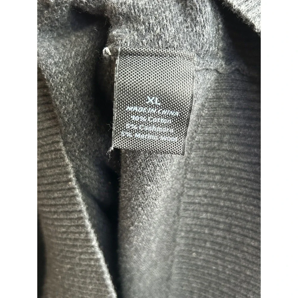 Marc Anthony Charcoal Grey Shawl Collar Sweater Mens XL