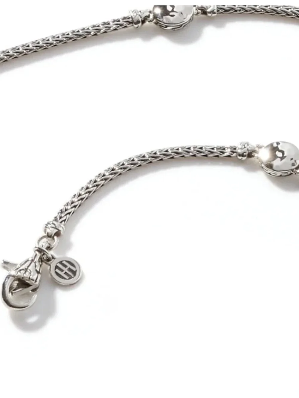 John Hardy Silver Hammered PALU DOT Necklace - Silver