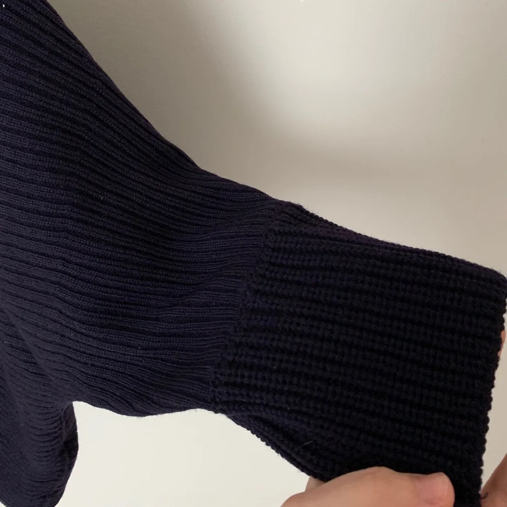 Escada Virgin Wool Navy Knit Cardigan