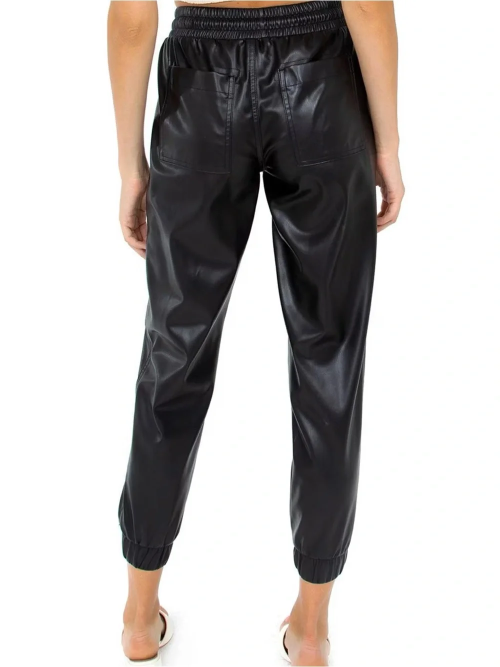 Blank NYC faux leather joggers