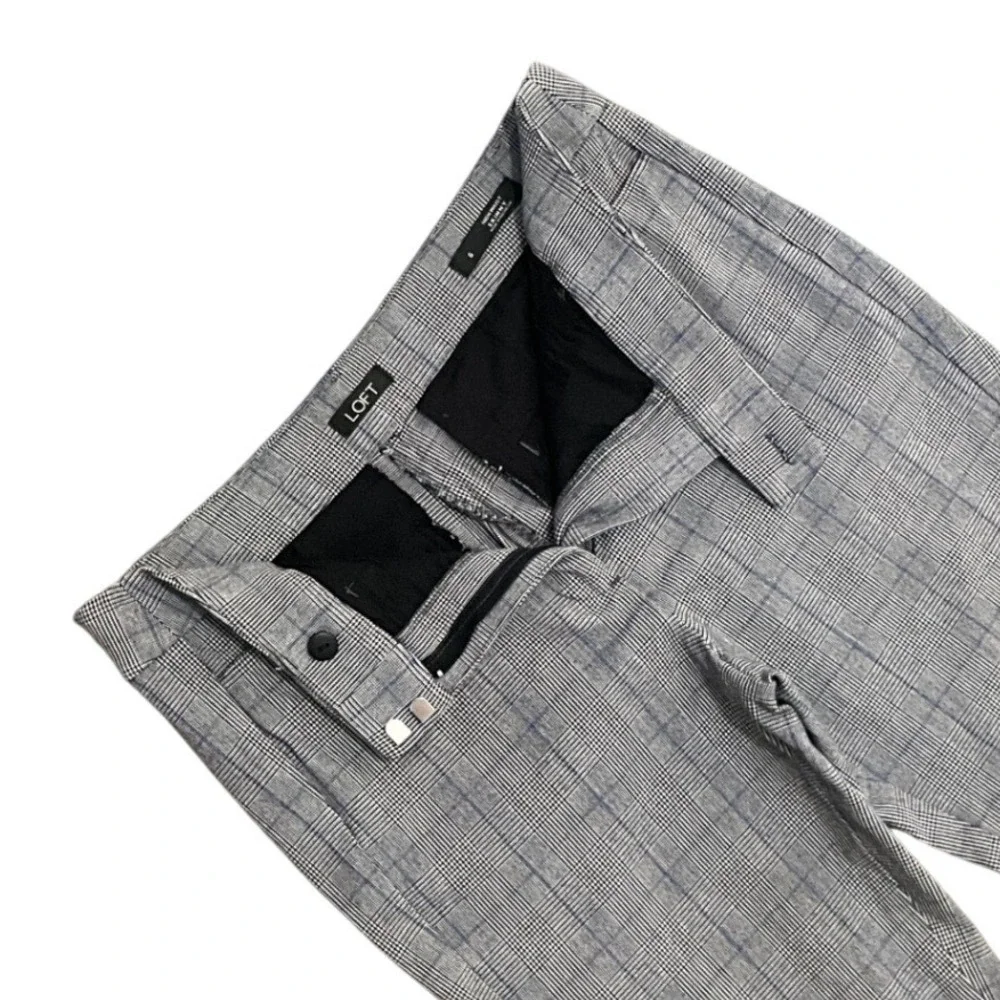 LOFT High Waist Skinny Plaid Pants Stretch Workwear Business Casual Womens‎ 6