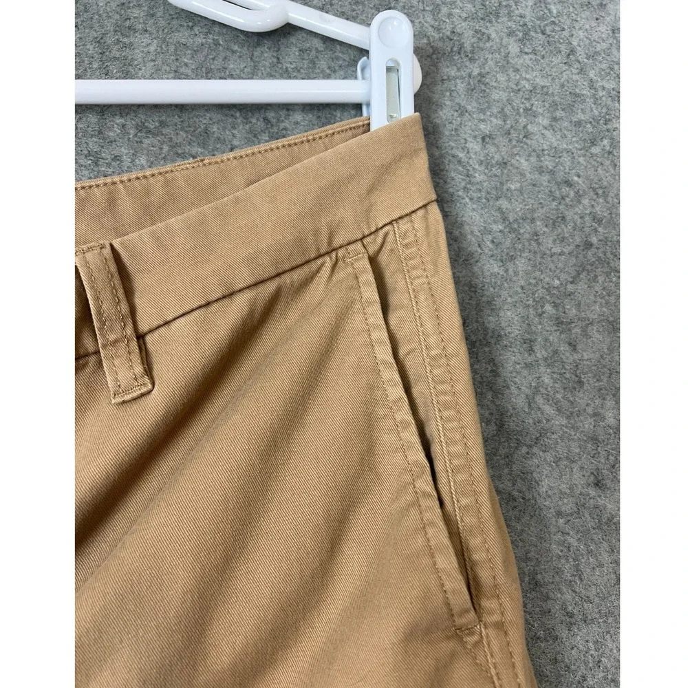 J.Crew High-Rise Girlfriend Chino Pants Khaki Tan Cotton Stretch Size 12