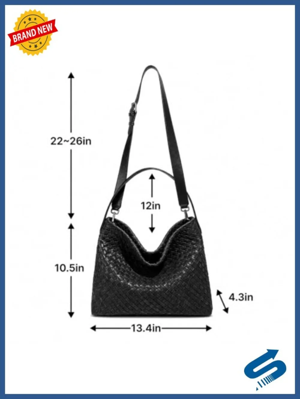 Suede Woven Hobo Shoulder Bag Tote Work Travel