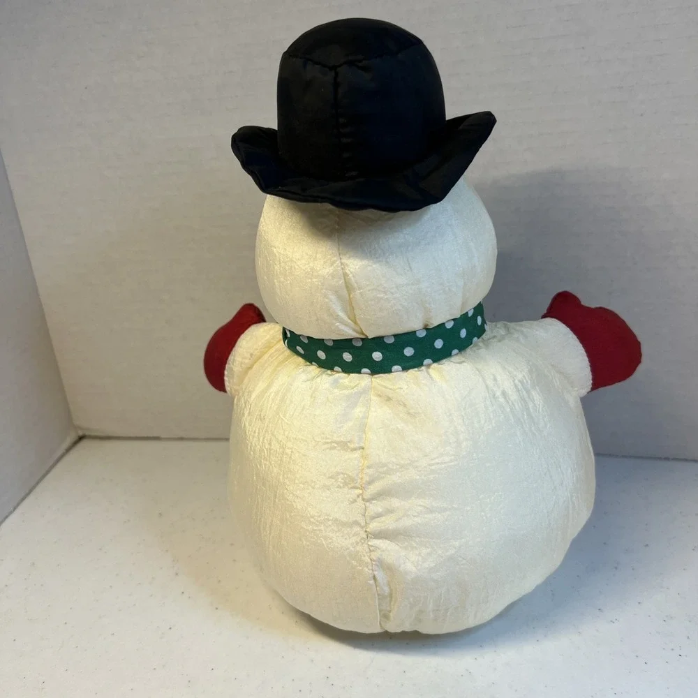 Vtg Hallmark Snowman Nylon Plush Stuffed Christmas 9