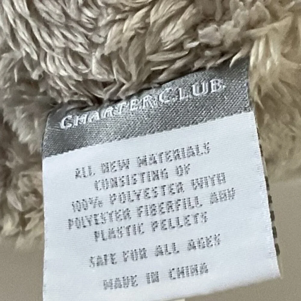 CHARTER CLUB ELEPHANT PLUSH GRAY