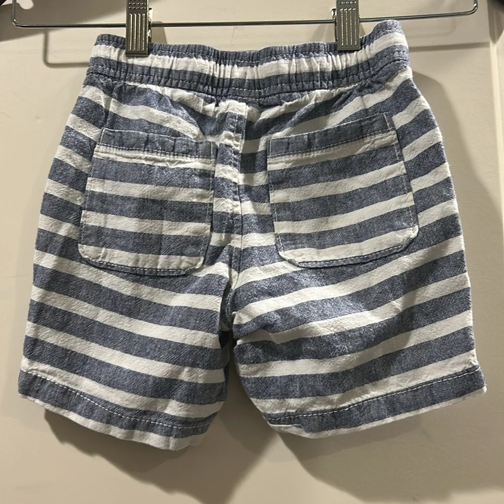Gap Baby linen blend striped drawstring shorts pockets boys size 3 yrs toddler