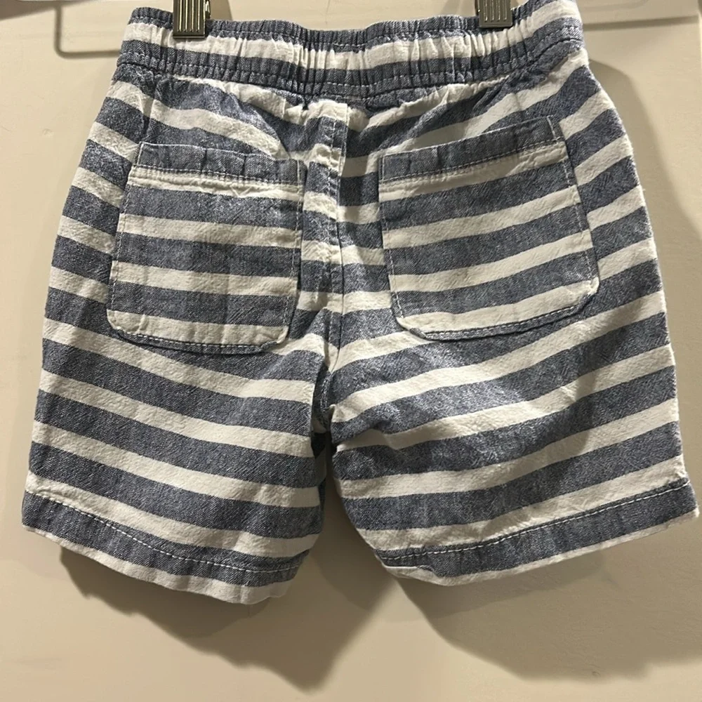 Gap Baby linen blend striped drawstring shorts pockets boys size 3 yrs toddler