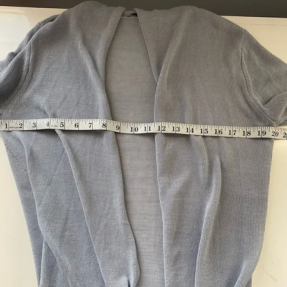 Tahari Pale Blue Lightweight Open Front Cardigan Sweater Size Small