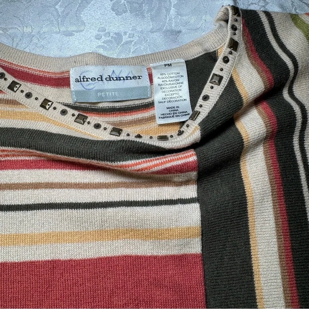Alfred Dunner Vibrant Striped Sweater