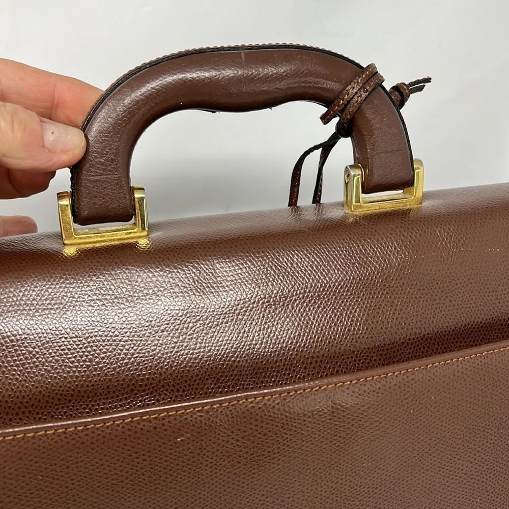Gianfranco Lotti Firenze Top Handle Men's Women's Pebbled Leather Briefcase Bag