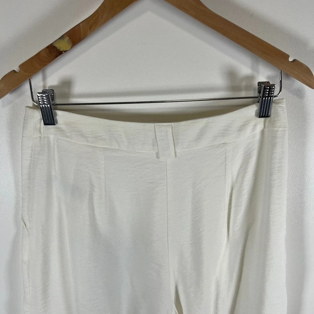 Maeve by Anthropologie‎ White Pleated Cuffed High Rise Shorts 6 Coastal Grandma