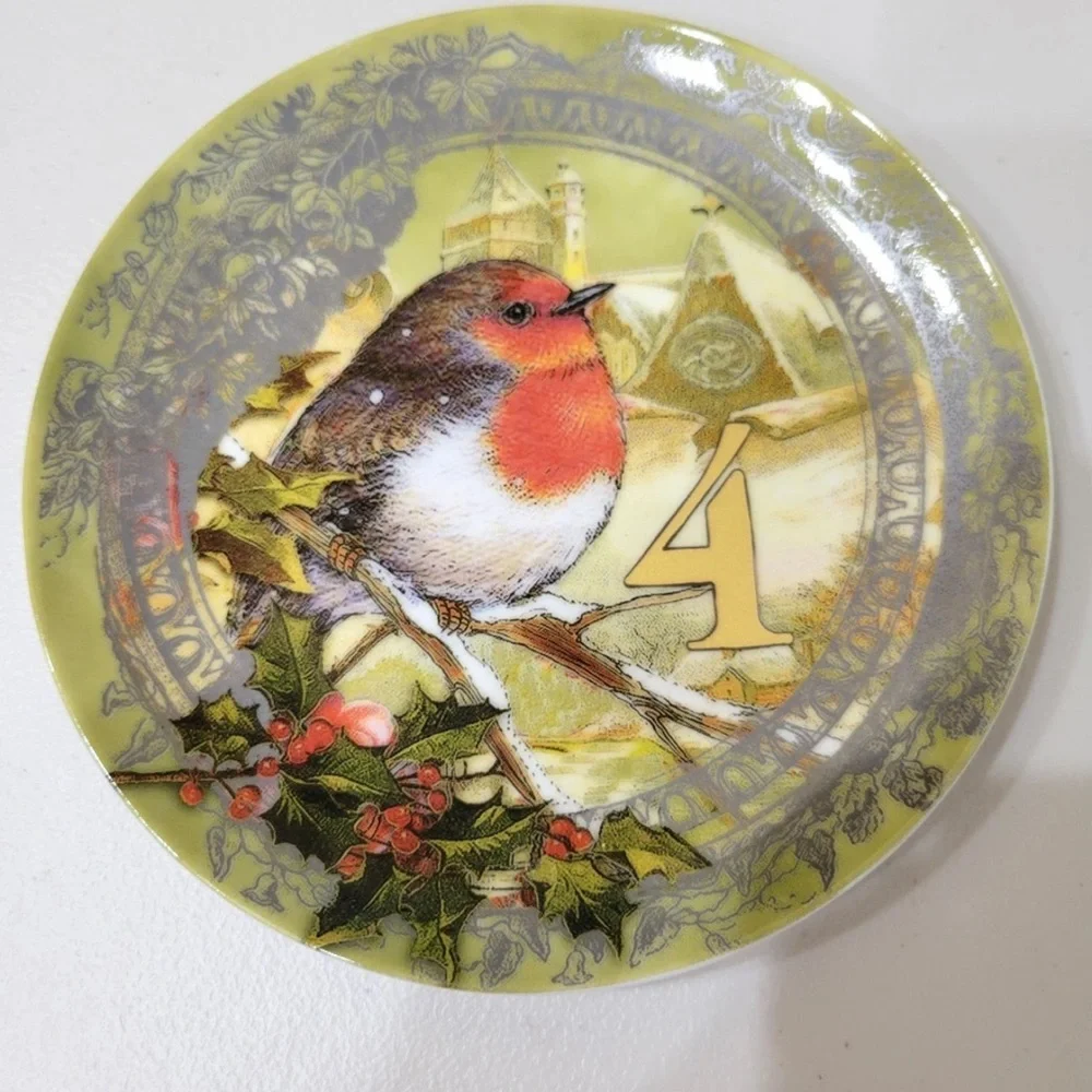Pottery Barn Twelve Days Of Christmas Boxed Salad Plates, Mixed Set Of 12