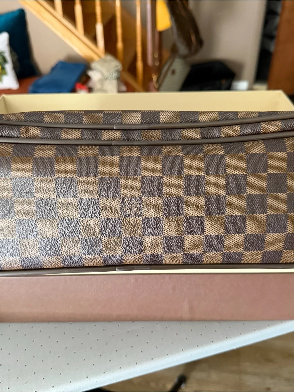 Louis Vuitton Brown Damier Canvas Laptop Bag