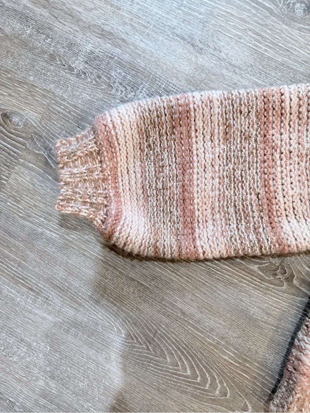 saltwater LUXE Blush Pink Striped Crewneck Sweater