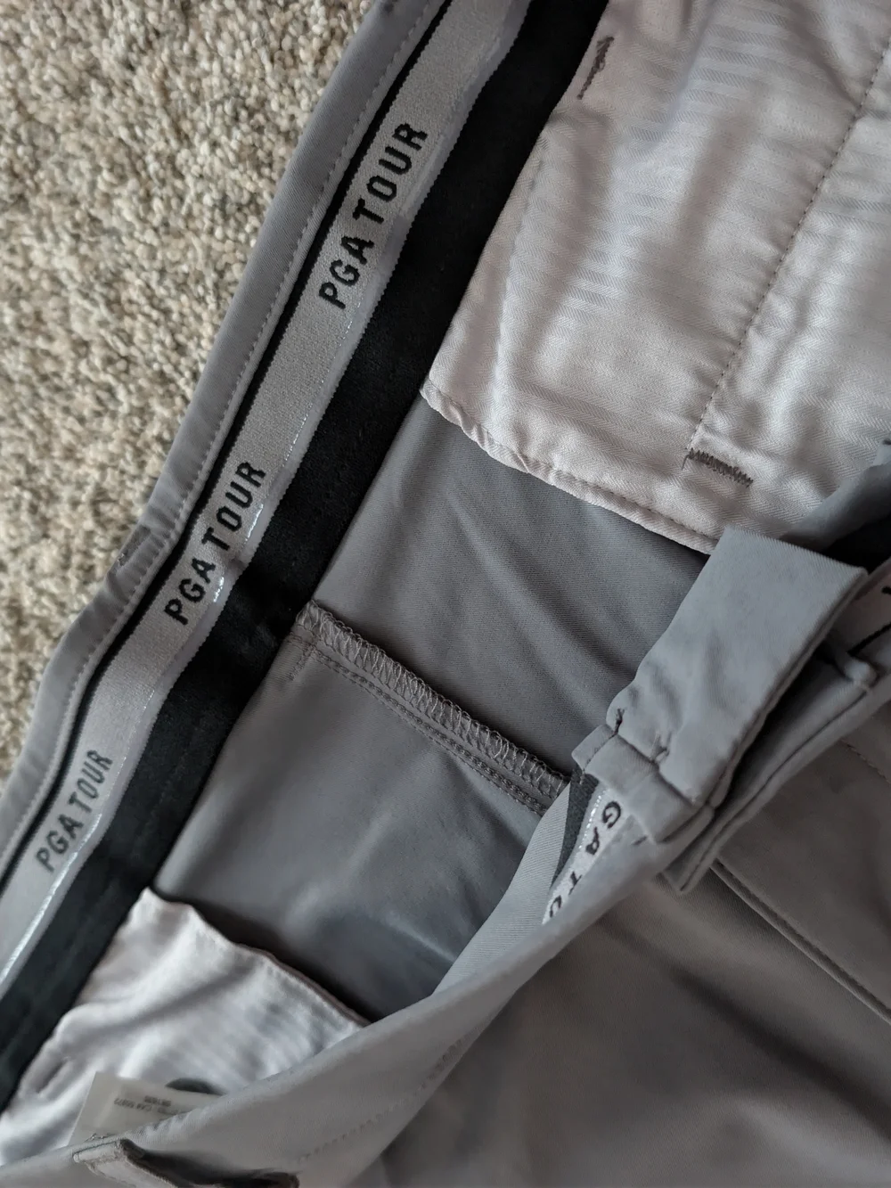 NWT PGA TOUR Men's Performance Golf Shorts Gray Size 46 Big & Tall Flat Front
