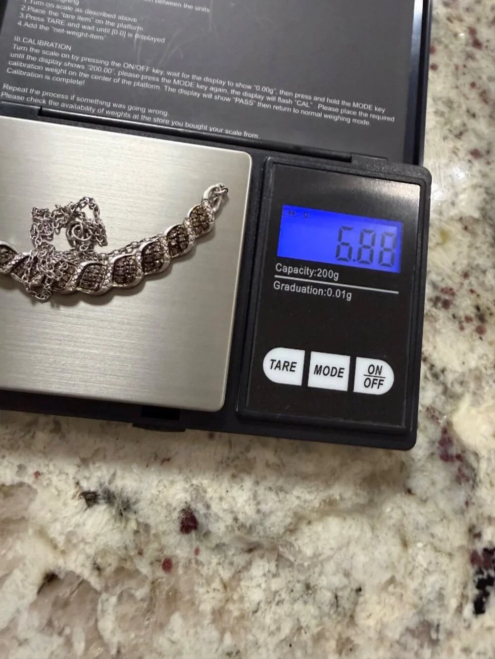 925 Sterling Silver crafted measurements inches