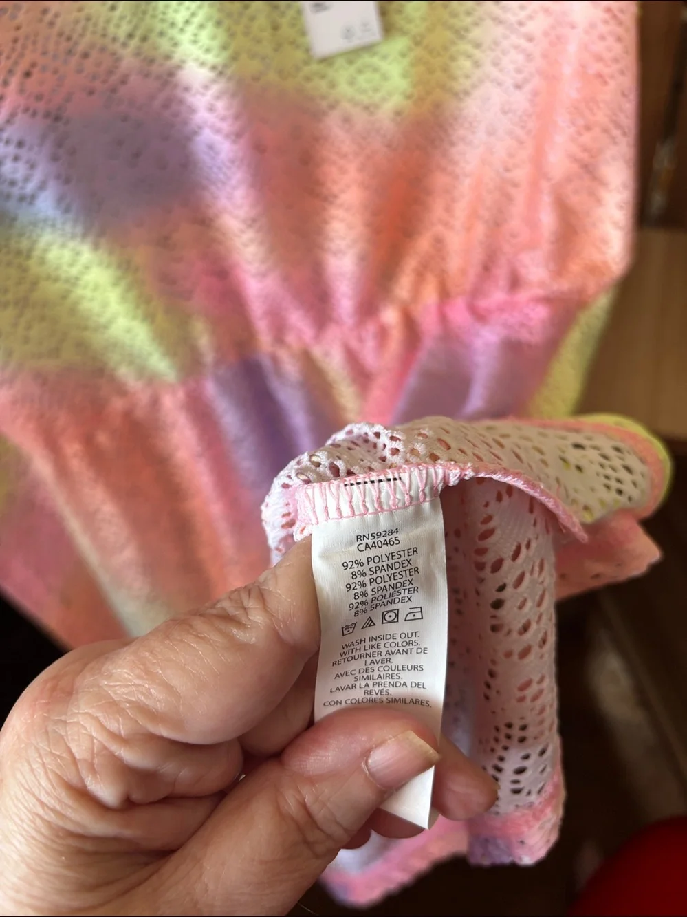 Sugar & Jade Pink Pastel Lace Cover-Up Medium NWT