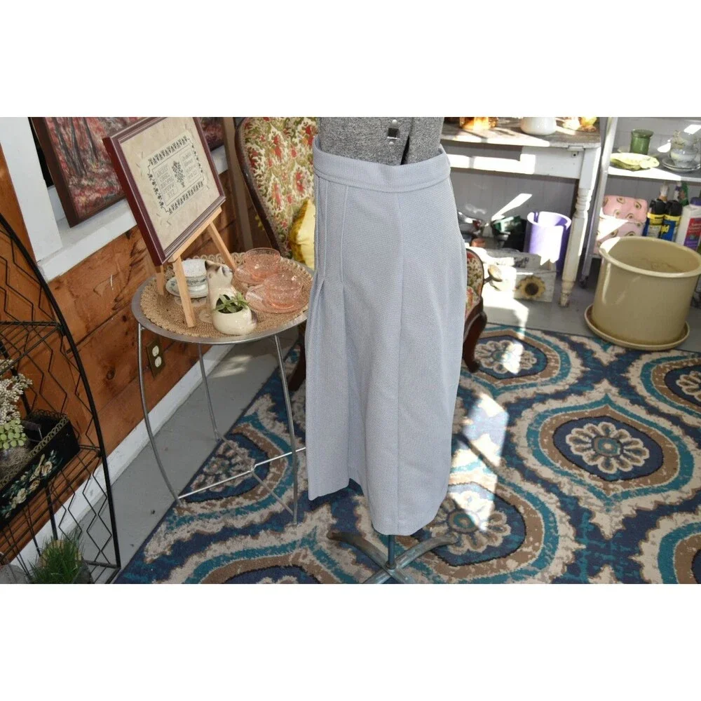 Vintage 70s Daisys Originals of Miami Pleated Textured Gray Skirt Size Medium