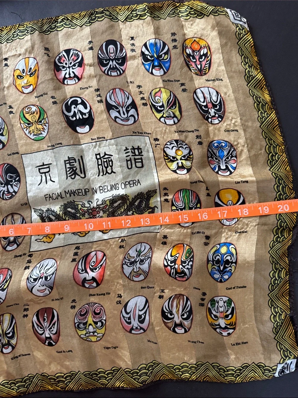Vintage Beijing Opera Facial Makeup Scarf