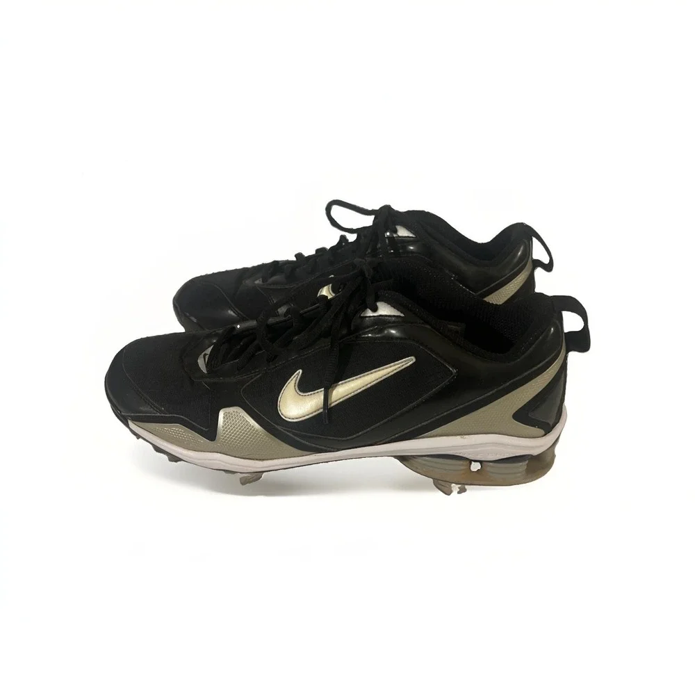 Nike Shod Fuse 2 Metal Baseball Cleats Size 11.Black / Metallic Silver