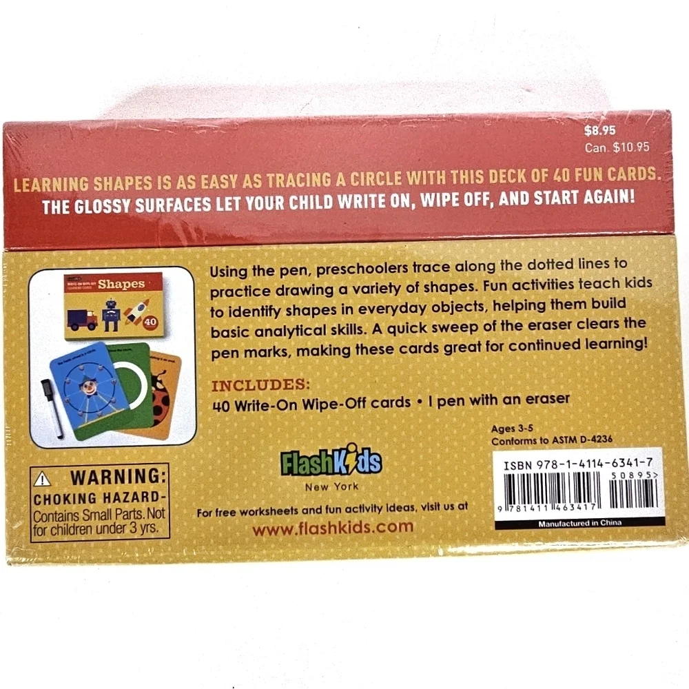 Learning Shapes Flash Cards NIB