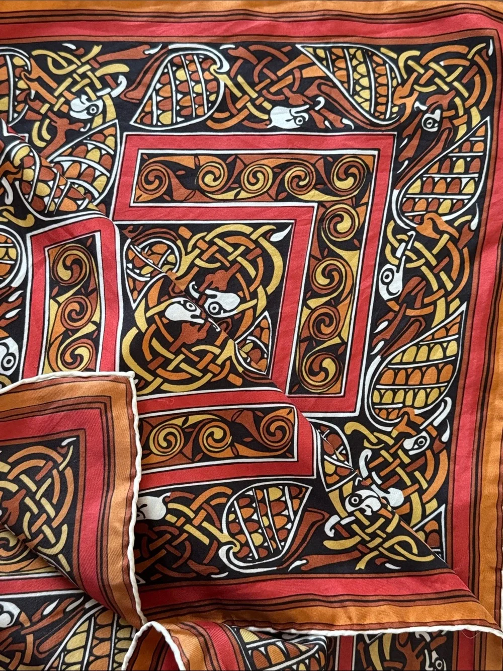 Past Times Vintage Abstract Silk Scarf