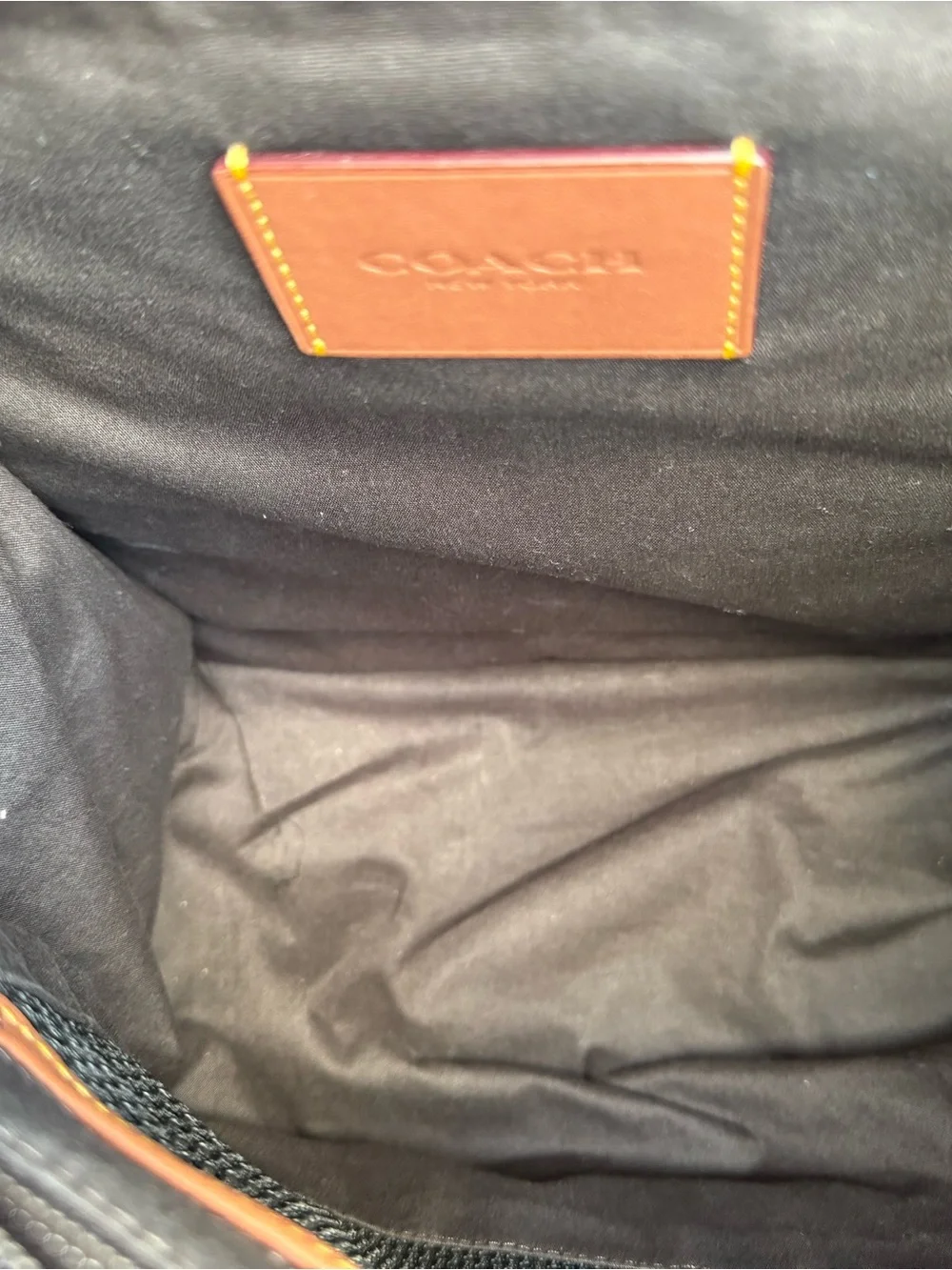 Coach Brown Signature Canvas & Leather Backpack with Red Accents