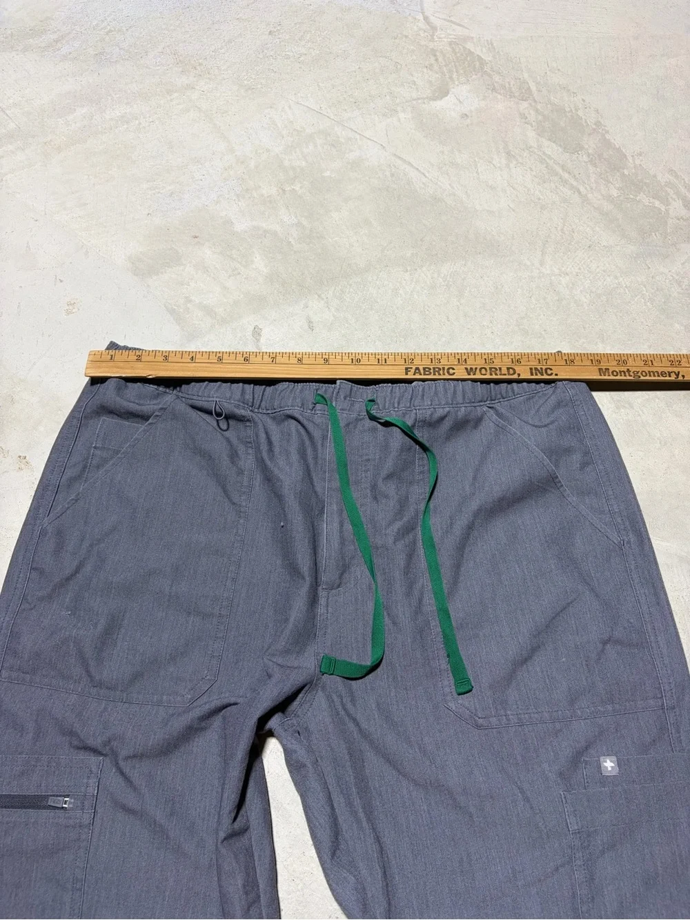 Figs Grey Utility Drawstring scrub Pants cairo XL