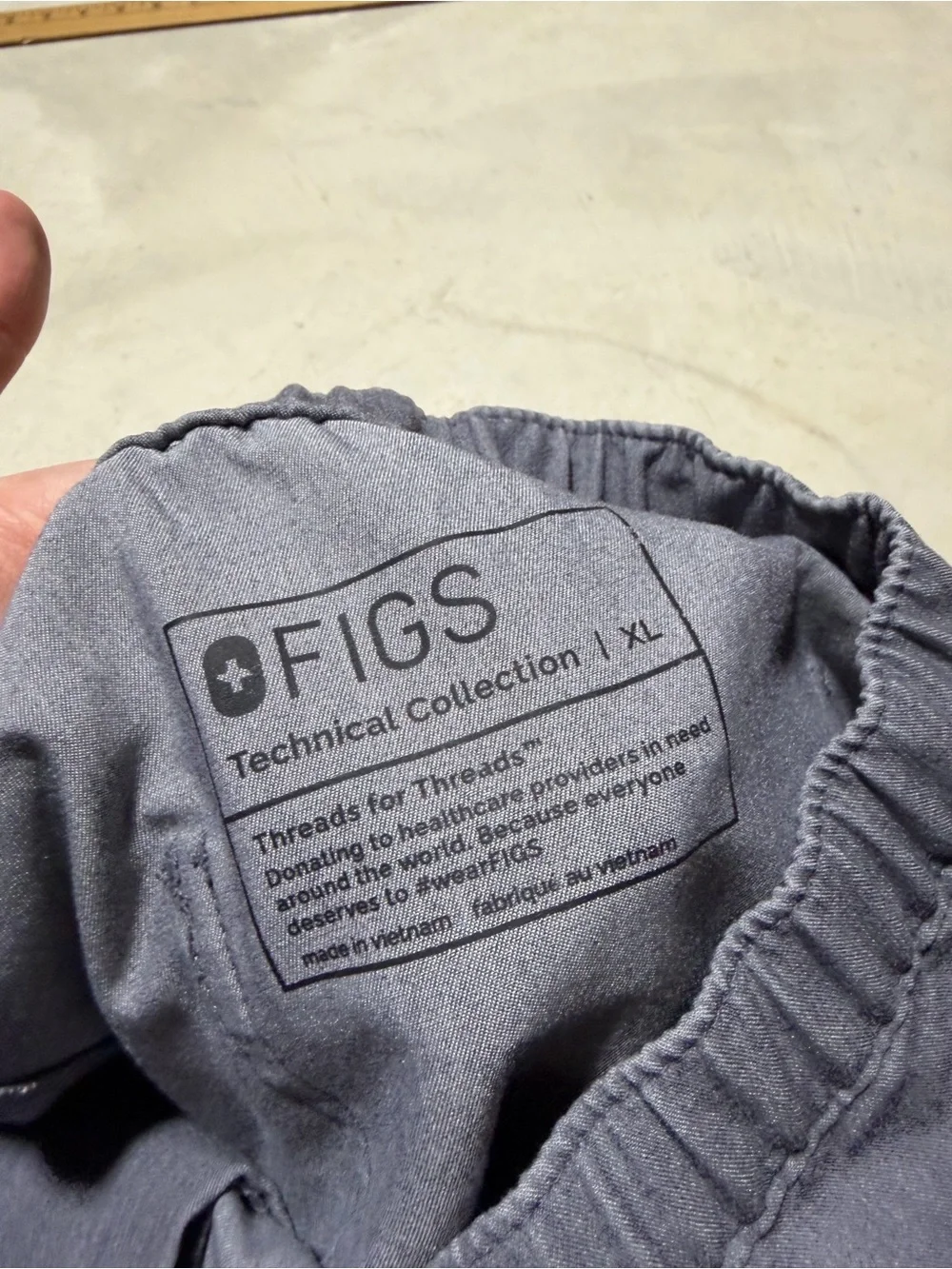 Figs Grey Utility Drawstring scrub Pants cairo XL