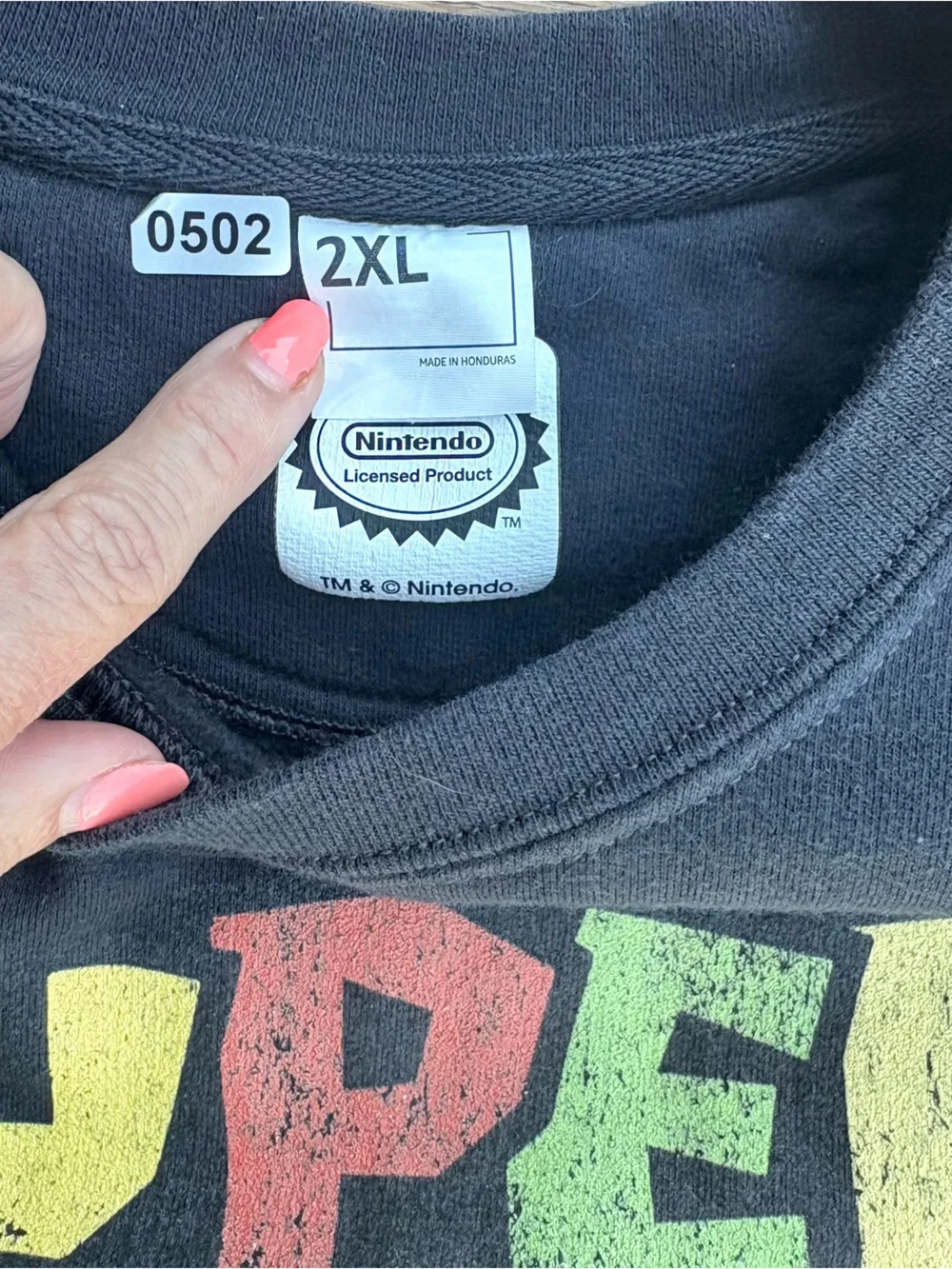 Super Mario Graphic Crewneck Sweatshirt - Black 2XL 0502