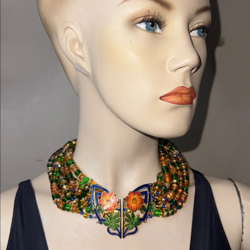 Vintage glass beaded