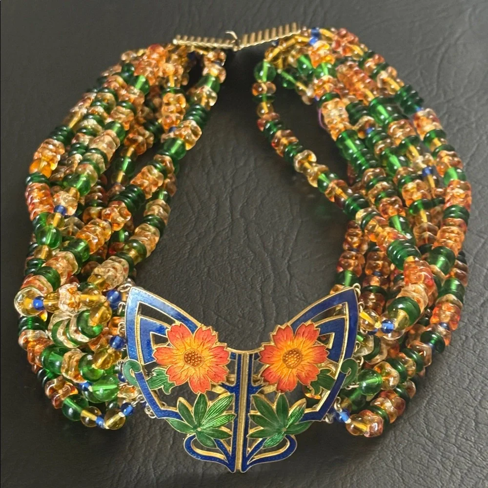 Vintage glass beaded