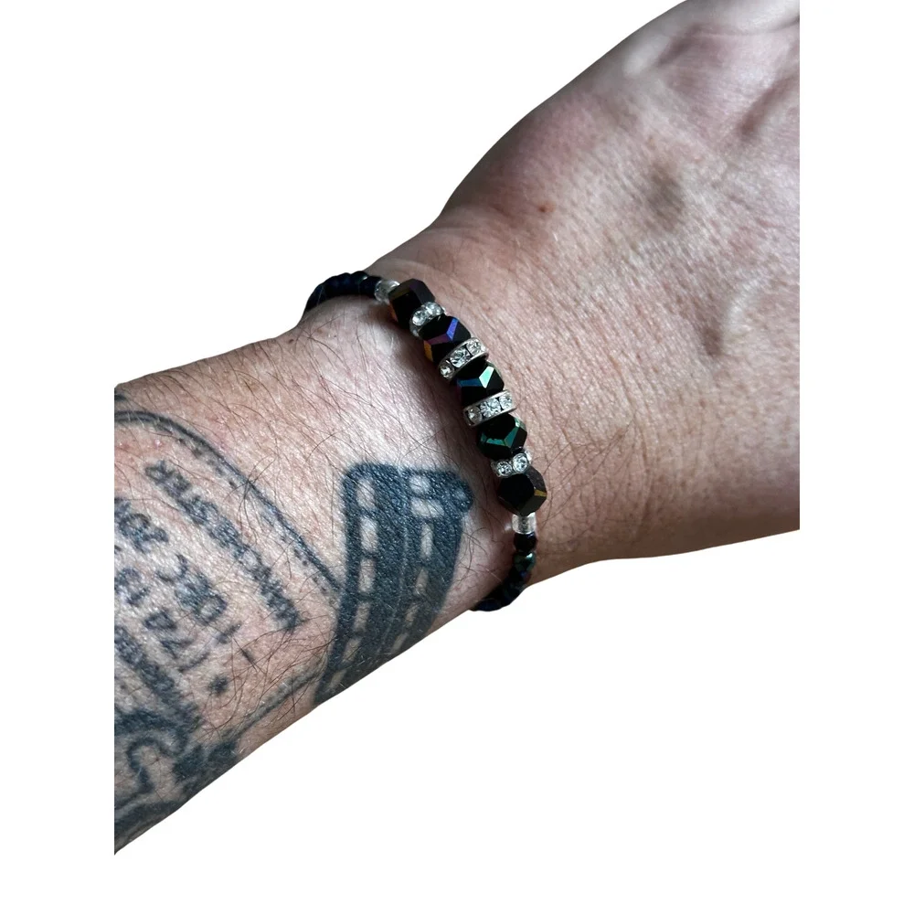 Vintage Crystal and Cubic Zirconia Wrap Bracelet