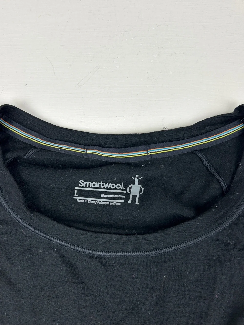 Smartwool Women's Merino Wool Base Layer Shirt Size Large Black Long Sleeve