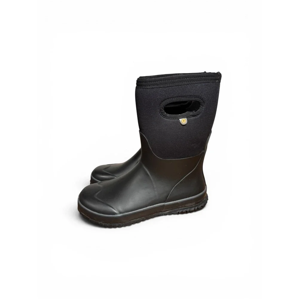 Bogs Grasp Solid Boots Youth Kids 5 Black Waterproof Winter Snow Rain 78755-001