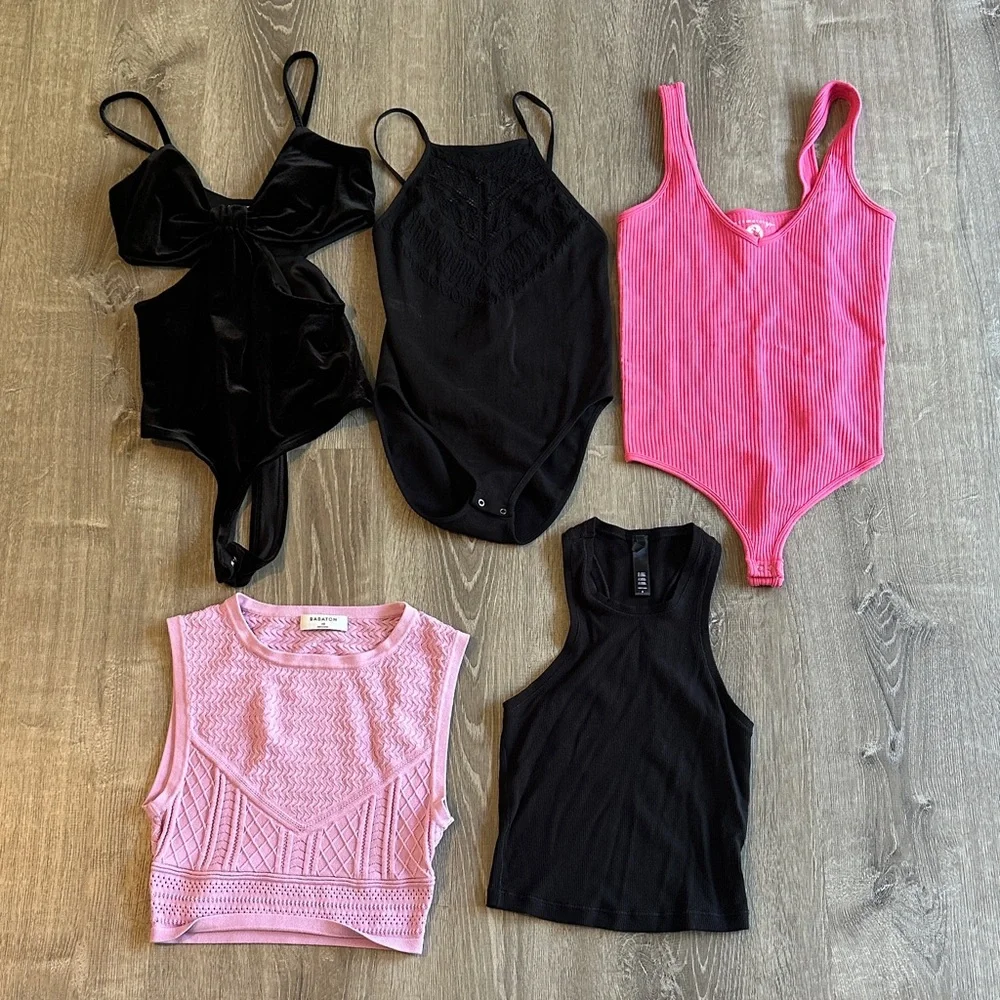 5 Piece XS‎ Women’s Babaton Free People Just Poly Skims Casual Sleeveless Tops